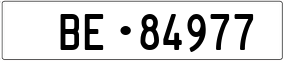 Trailer License Plate